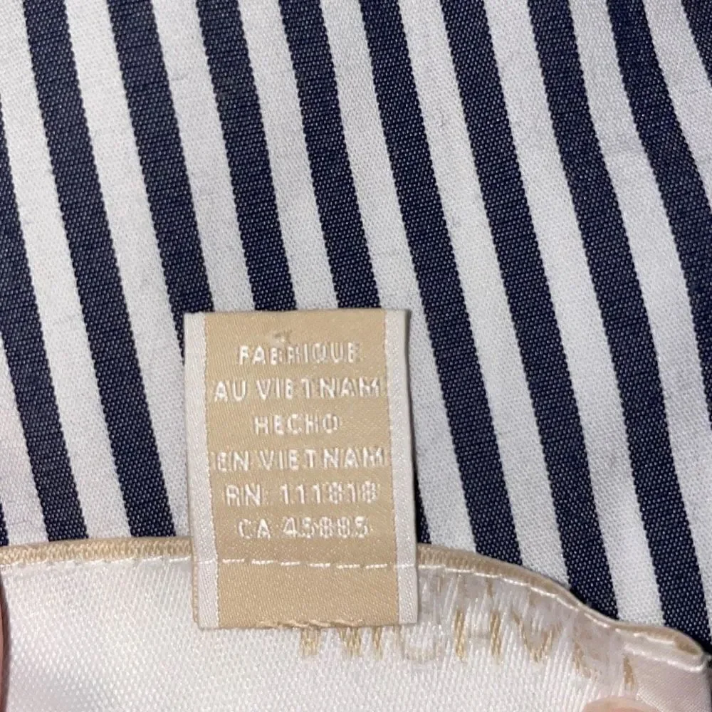 Michael Michael Kors Striped‎ Peplum blouse, Size Small